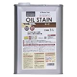 和信ペイント 油性オイルステイン むら無く着色・木目鮮明 オーク 3L