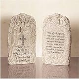 Carsonホームアクセント92399 stone-angel prayer-footprints & # 44 ; 7.5 X 4.5