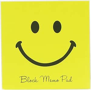 Amazon Co Jp スマイリー メモ帳 ブロックメモ Big Smiley Smiley Face 文房具 オフィス用品