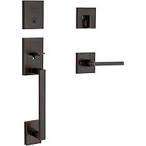 Kwikset Lisbon Round Entry Door Knob With Lock And Key, Secure Handle