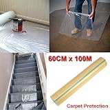 カーペット保護フィルム、PEカーペットShield forランナー床階段Heavy Duty Puncture &防水 – 23 " x 328 ' Roll