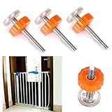 Sumnacon ウォールセーバー ベビーゲート ペットゲート ネジ取り付け ボルト調節 壁を傷つけない M10*80MM 4個セット（オレンジ）