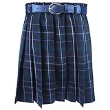 ガールズ 子供用 プリーツ スカート チェック 卒園式 入学式 fo-63214 150cm グリーン