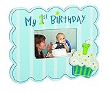 Blue My First Birthday Cupcake 4X6 Picture Frame by Evergreen Enterprises [並行輸入品]
