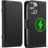 JCGOOD iPhone12ケース iPhone12Proケース 手帳型 MagSafe対応 いphone12ケース マグセーフいphone12 Pro ケース ワイヤレス充電対応 カード収納 アイフォン12/12 プロ カバー 手帳 スタンド機能 財布型 カード入れ マグネット式 本革 レザー スマホケース 耐衝撃 全面保護 携帯ケース アイホン12/12 プロ 6.1 インチ用 ブラック