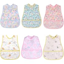 Amazon.co.jp: [MOMSMENU] お食事エプロン 6枚セット 食事用エプロン
