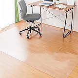 Bloomlover チェアマット 透明 100×140cm クリア ダイニングマット 床保護マット 厚み1mm デスクチェアマット PVCマット 大型デスク足元マット 傷防止マット 特大サイズ オフィス 食卓 フロア 畳 机下 椅子 床暖房対応 凹みキズ ずれないマット (100x140cm, 1mm)