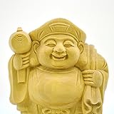 木彫り仏像 開運招福 【大黒天】 柘植（ツゲ） 立1.8寸 【五穀豊穣・商売繁盛】