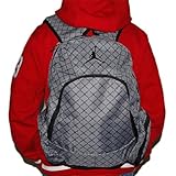 ジュニア～メンズサイズ NIKE ナイキ エア・ジョーダン グレーダイヤモンドスクエアxシルバーロゴバックパック JUMPMAN Air Jordan マイケルジョーダン リュックサック バッグ・小物