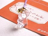 ～縁結びの神様（白兎神）～ 縁結びうさぎパワーストーンストラップ（根付）【水晶（クオーツ）】（...