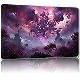 Malqiqi MTG用プレイマット、無料収納バッグ付き、ゲームマット 24 x 14インチ、カード用TCGおよびボードゲームマット、マウスパッドデスクマット(レギュラー)
