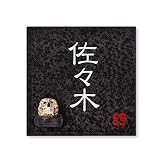丸三タカギ 彫り込み済表札 信楽焼 信楽S-2F-2-1-佐々木 彫り込み名字: 佐々木 【完成品】