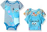 Disney Baby Boys' 3 Pack of Monsters Inc. Bodysuits Blue 0/3 Months [並行輸入品]