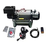 強力電動ウインチ Max3629kg DC12V 無線リモコン付き 防水 ウィンチ 牽引 ボート ジェットスキー ホイスト 巻上げ機