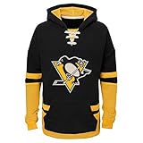 NHLユースBoys 8 – 20 Penguins Vintageプルオーバーフード ブラック