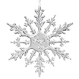 High Quality Flat Acrylic Snowflake Ornament, 12