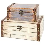 不二貿易 トランク 2個セット Sサイズ ウッディ― 24586