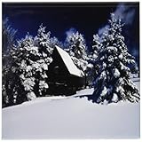 Rikki Knight Mountain House in Snow Design Art Ceramic Tile 4 by 4-Inch [並行輸入品]