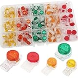 CTRICALVER 電話ワイヤコネクター, UY/UY2/UR/UR2/UG クリンプ端子コネクターセット, 防水 ジェル充填 クリア ボタン コネクター 端子 (174個)