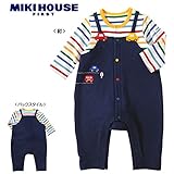 MIKIHOUSE FIRST(ミキハウスファースト)くるま オーバーオール風カバーオール ７０ｃｍ,紺（03）