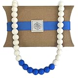 Premium Teething Necklace - Crafted With 100% BPA Free Food Grade Silicone. (Blue) - Great First Mot
