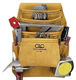 Custom Leathercraftカスタムレザークラフト I933 カーペンターズのネイルとツールバッグ、トップグレイン、10ポケット [並行輸入品]