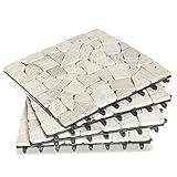 Garden Winds Beige Split Stone Deck Tiles, Box of 10 [並行輸入品]