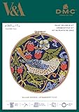 ディーエムシー (DMC) 輸入刺しゅうキット 『William Morris (ウィリアム・モリス) HOOPS Strawberry Thief (いちご泥棒) 』 直径18cm BL1174 77/361-03-229