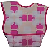 Dex Baby Dura Bib Crum Catcher - Geo Bib, Pink by Dexbaby