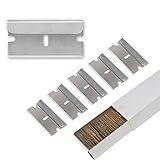 Ehdis 100個の炭素鋼のシングルエッジ ヘビーデューティ1.5インチのかみそりの刃 標準安全スクレーパー、取り外しペイントやデカールのための