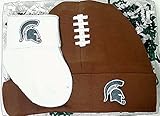 Michigan State Spartansフットボールキャップand Socksベビーギフトセット