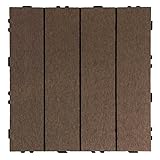 タンスのゲン ウッドパネル 樹脂 54枚セット 4.8平米用 ジョイント式 30×30cm 正方形 Aタイプ：ブラウン 42300001 02