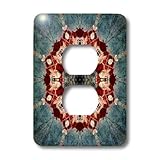 3dRose lsp_42045_6 Ruby Decorative Ring Gift Mandala - 2 Plug Outlet Cover [並行輸入品]
