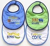 Neat Solutions Attitude Sayings Bib Set, Boy, 4-Count by Neat Solutions [並行輸入品]