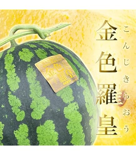 Amazon.co.jp: 黄色すいか 金色羅皇(こんじきらおう) 2L/Lサイズ規格