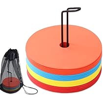 フラットマーカー/ビブス2セット Amazon | HIRAISM フラットマーカー コーン サッカー フットサル 練習