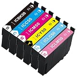 エプソンIC50インク IC6CL50互換インク (BK/C/M/Y/LC/LM) 増量 6個セット エプソン IC50互換インクカートリッジ 残量表示機能付 ICチップ付け 対応機種：EP-301 EP-302 EP-702A EP-703A EP-704A EP-705A EP-774A EP-801A EP-802A EP-803A EP-803AW EP-804A等