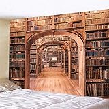 本棚 タイプ タペストリー 書庫タペストリー おしゃれ 壁掛け インテリア 北欧 ファブリックポスター 飾り 布 95*75 書店飾り 書 タペストリー 書店 デコレーション 壁掛け