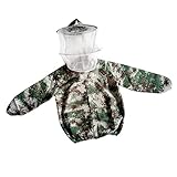 Fityle ベール　帽子　養蜂用ジャケット　コート　保護服　作業　迷彩　ウエストバンド付き - 迷彩2