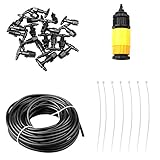 Dovewill 高品質　屋外　ガーデン　パティオ　ミスト　冷却　システム　ミスト　アソート　キット　プラスチック製　20メートル