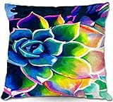 (Small 41cm x 41cm) - Decorative Smooth Woven Linen Couch Throw Pillow from DiaNoche Designs by Rach