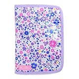 ようこそ赤ちゃんHappy母子手帳ケース（ファスナータイプ）　フラワー模様のエアリーシャワー（ラベンダー）　B2802700　日本製