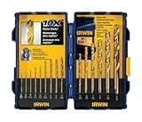 Irwin Tools 4935607 Titanium Coated High-Speed Steel Drill Bit Set, Pro Case, 15-Piece [並行輸入品]