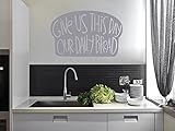 Give Us今日Our Daily Bread、宗教壁ステッカーアート引用、デカール、サイズ= XL 89 cm ( W ) X 57 cm ( H ) |色=ブルー