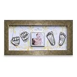 Moms Present 赤ちゃんの手と足 GOLD FRAMEで3DプリントDIYキットをキャスティング(G-4-花のうた) [並行輸入品]