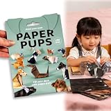 TUMETINSS DIY 折り紙 犬ペーパークラフトキット 大人とティーン向け かわいい犬モチーフのおりがみアートセット デスクデコレーションやギフトに最適 立体クラフトを楽しめる犬デザイン 50枚入り