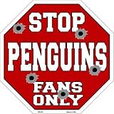 スマートブロンドPenguinsファンのみメタルノベルティOctagon Stop Sign bs-283