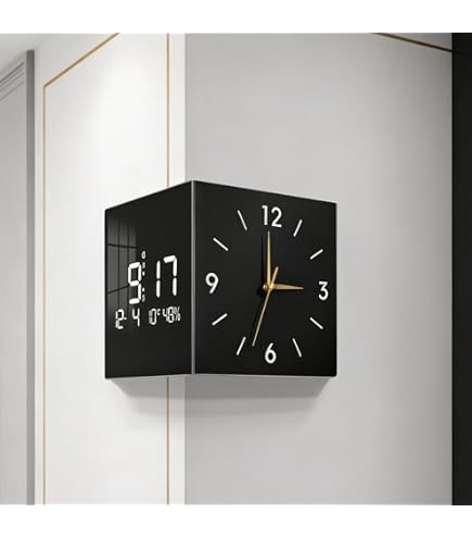 Amazon.co.jp: [Rjktmox]【角時計 コーナー掛け時計】コーナー両面