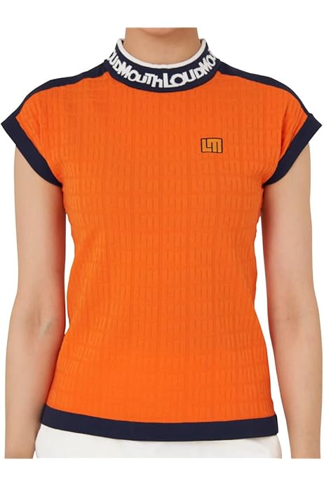 LOUDMOUTH〘ラウドマウスレディース ゴルフウェアモックネック半袖〙新品 tシャツ LOUDMOUTH/ラウドマウス ゴルフウェア ブランド ロゴ