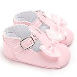 ベビー用　可愛い蝶結びフォーマル靴　キッズフォーマル　子ども靴　ベビープリンセスシューズ　女児　マジックテープ付き王女靴　0-18ヶ月に適応靴　春夏秋　上履き (12, ピンク)